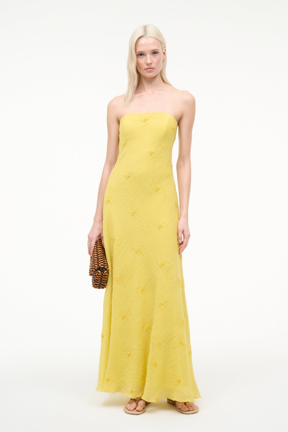 STAUD | Cassie Dress Lemon Custard