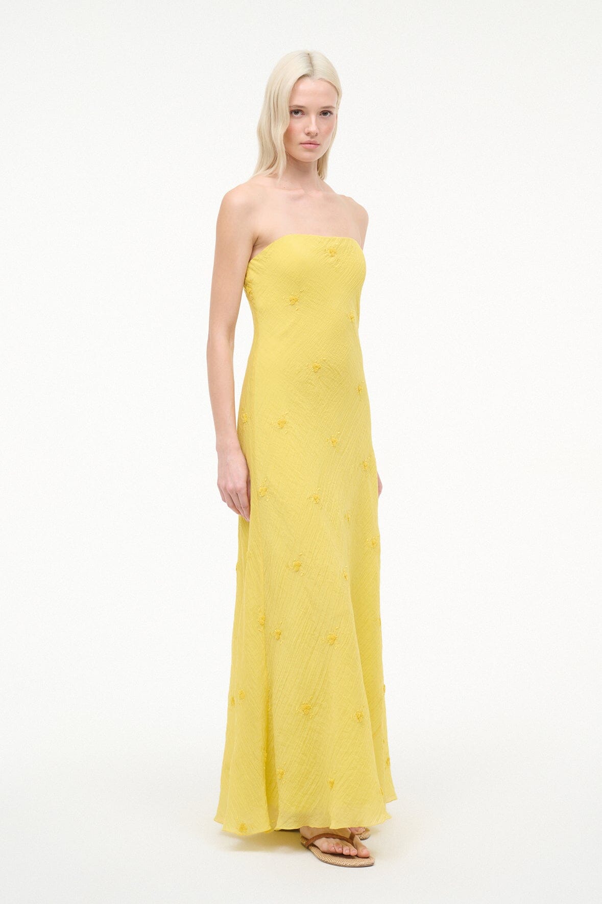 STAUD | Cassie Dress Lemon Custard