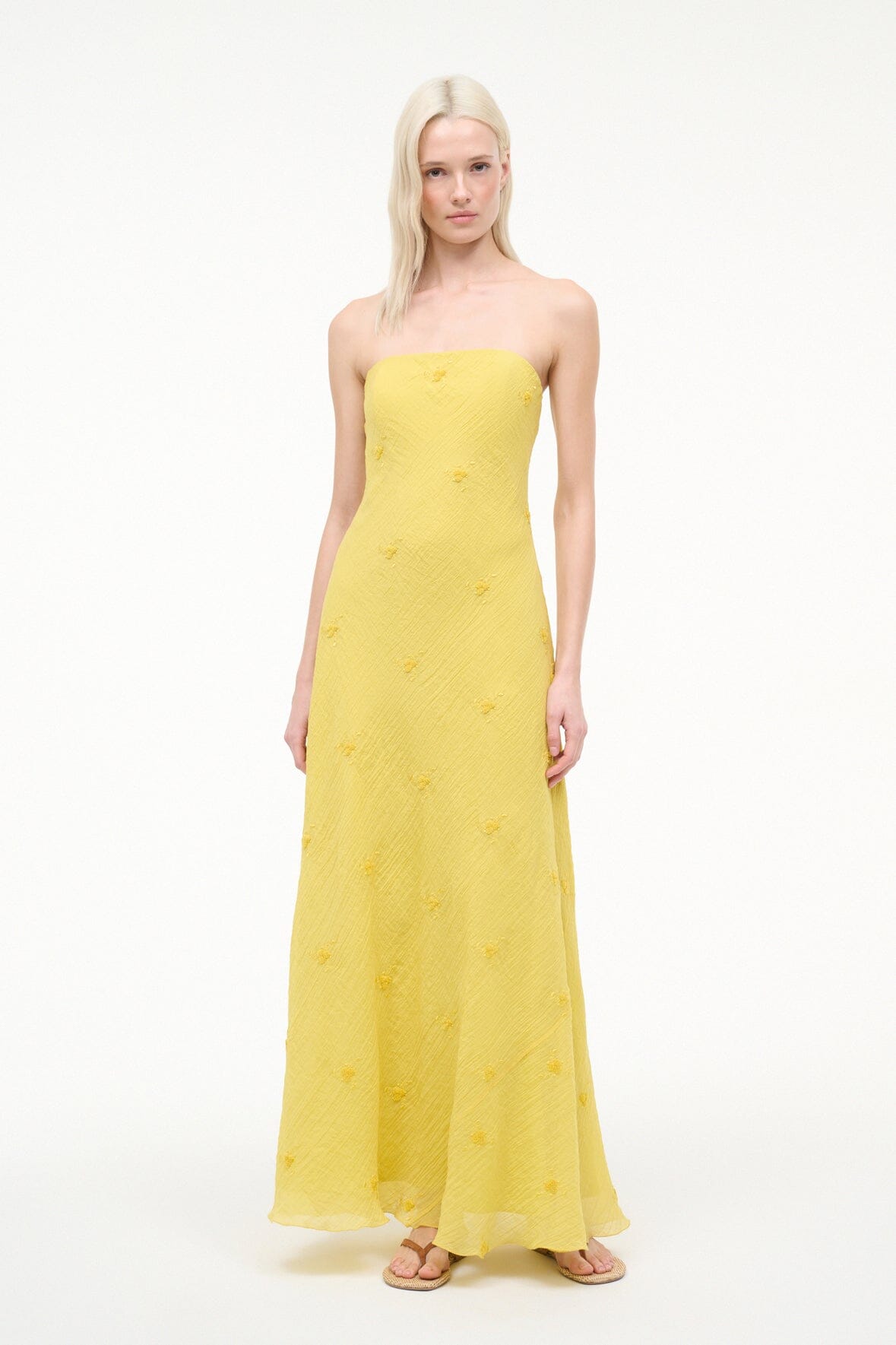 STAUD | Cassie Dress Lemon Custard