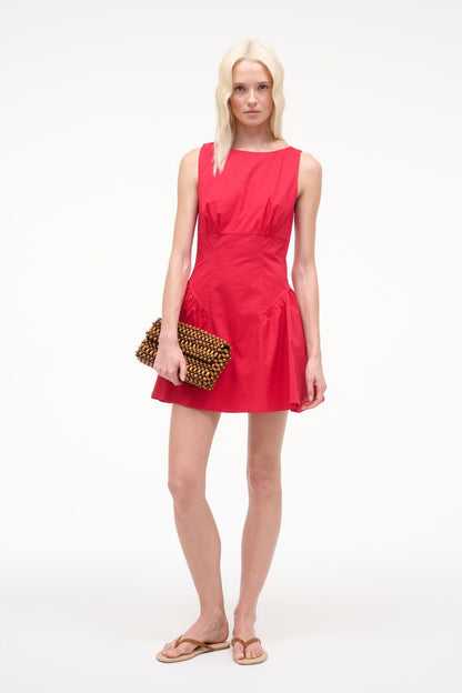 STAUD | Gwen Mini Dress Cherry