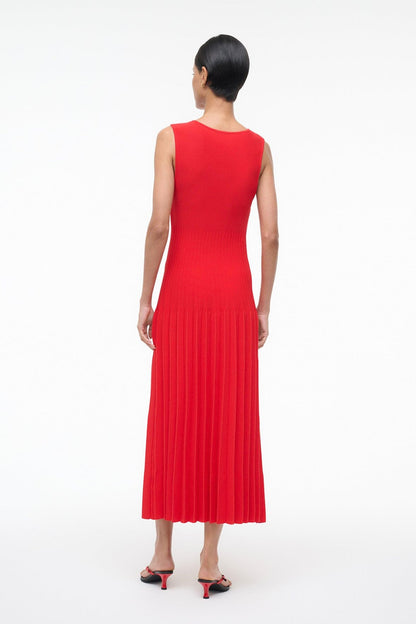 STAUD | Elyse Dress Red Rose
