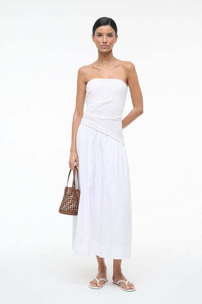 STAUD | Nia Dress White