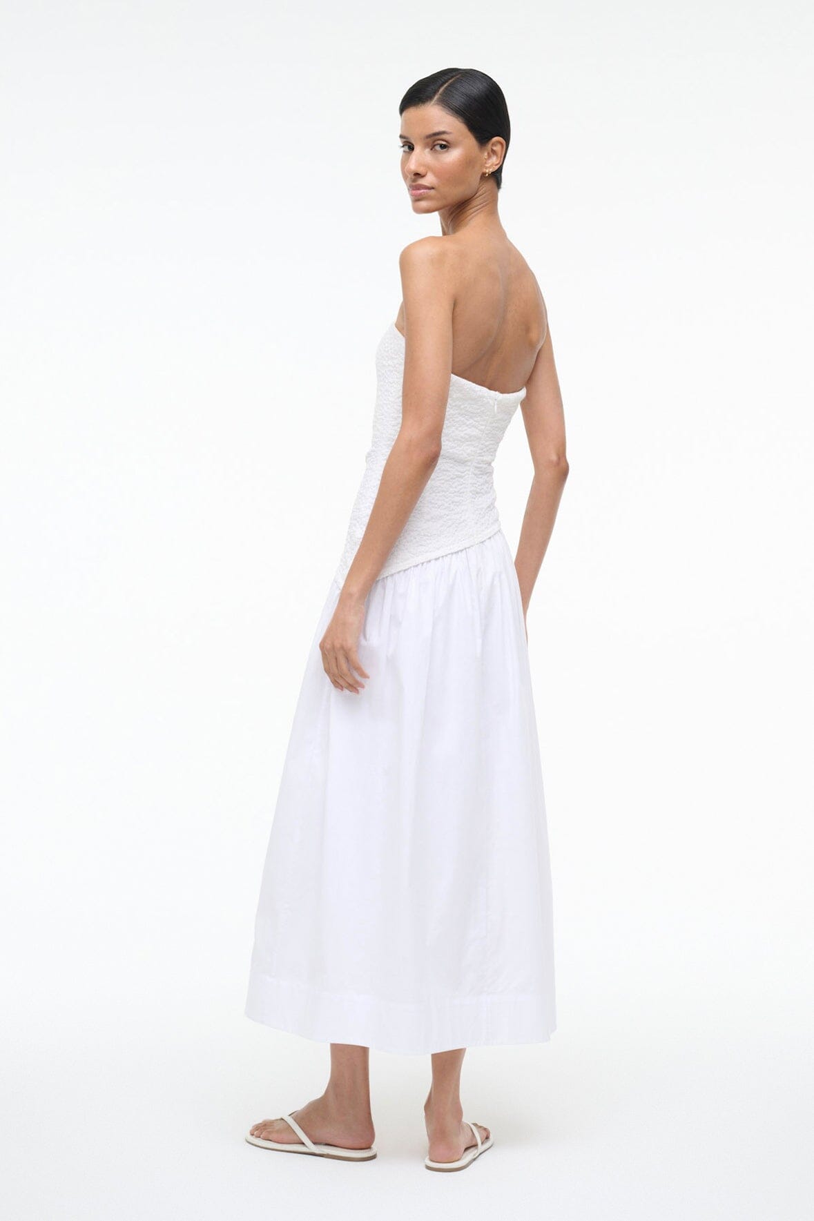 STAUD | Nia Dress White