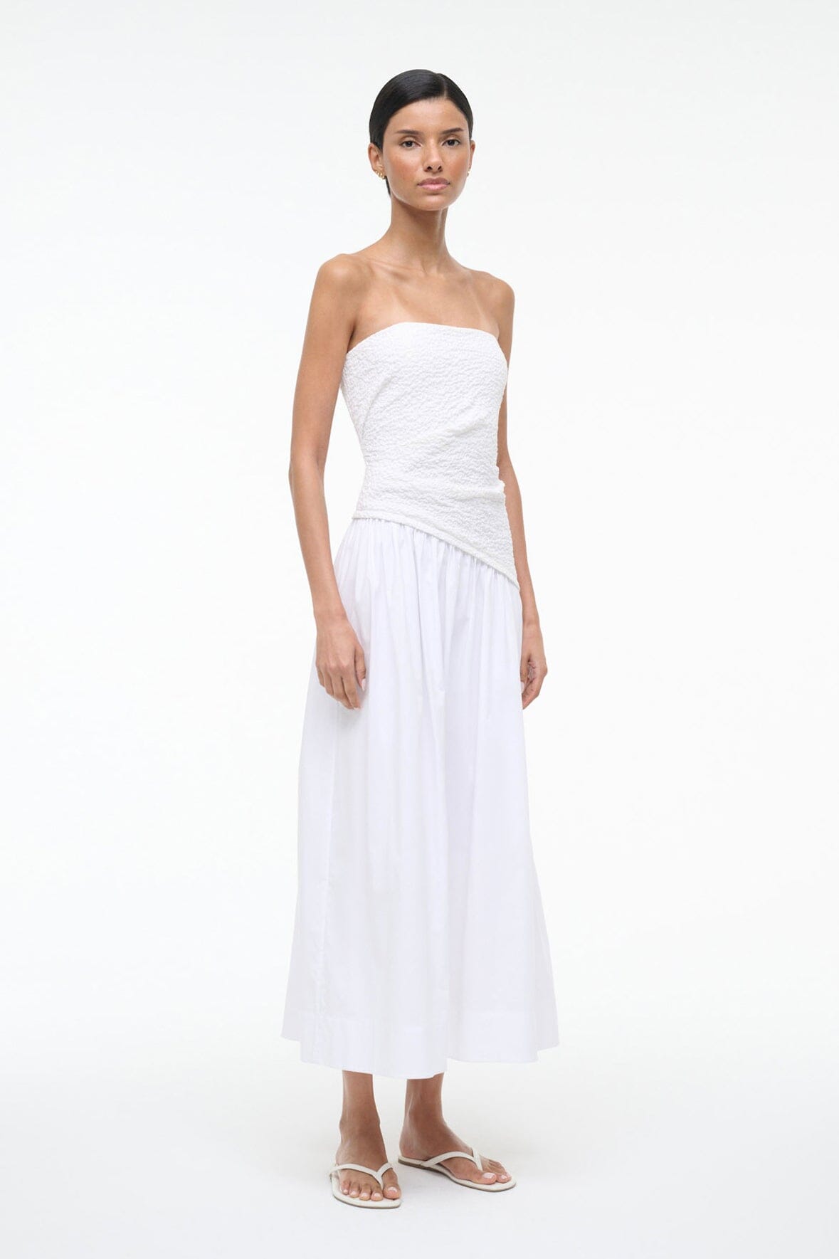 STAUD | Nia Dress White