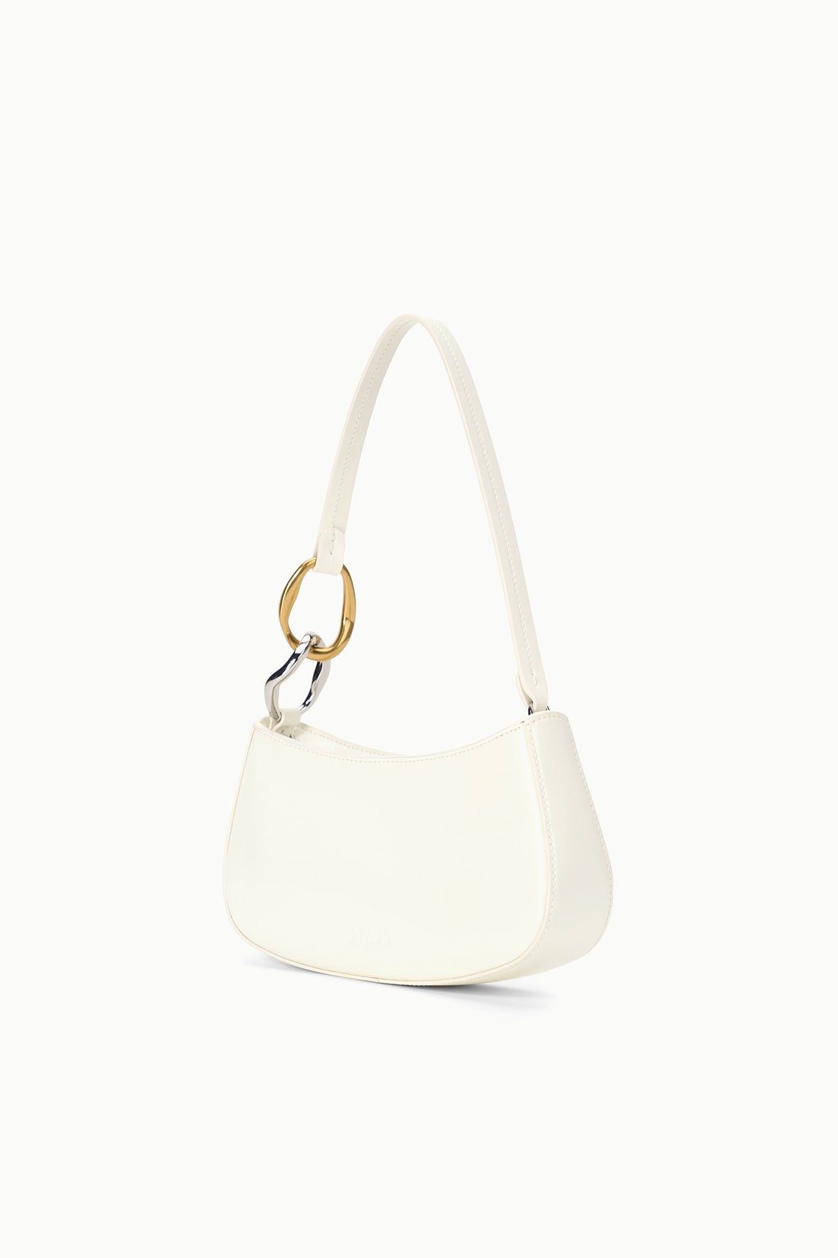 STAUD | Ollie Bag Paper White Leather Mini Shoulder Bag - Staud