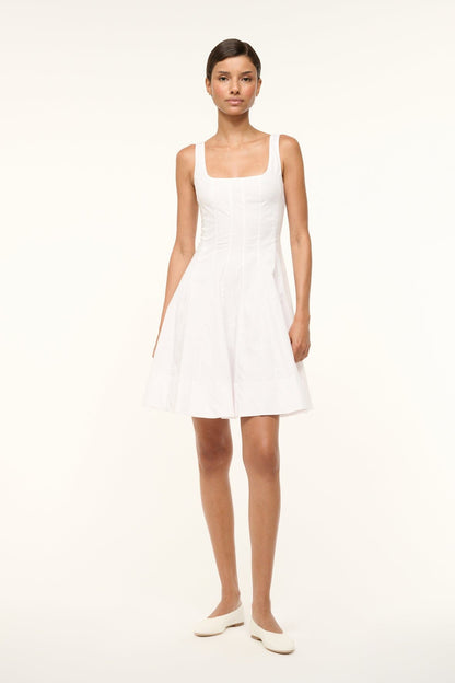 STAUD | Mini Wells Dress White