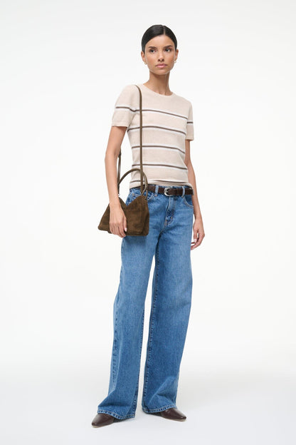 STAUD | Valerie Shoulder Bag Truffle Suede