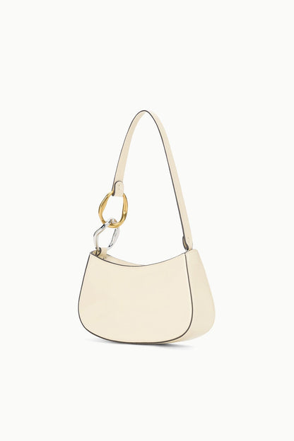 STAUD | Ollie Bag Cream Leather Mini Shoulder Bag - Staud