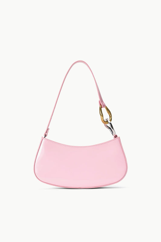 STAUD | Ollie Bag Cherry Blossom Pink Leather Shoulder Bag - Staud
