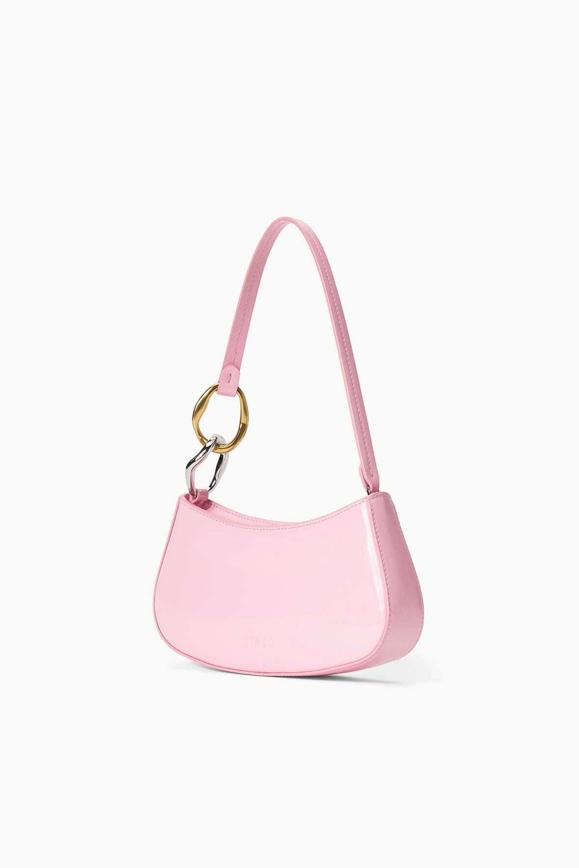 STAUD | Ollie Bag Cherry Blossom Pink Leather Shoulder Bag - Staud