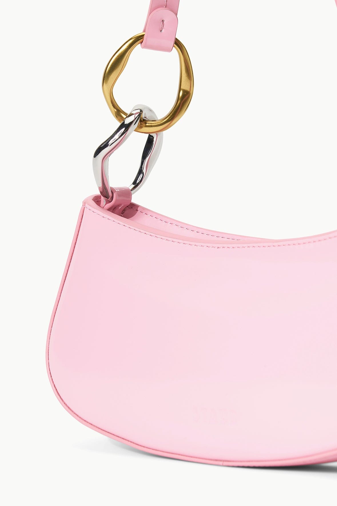 STAUD | Ollie Bag Cherry Blossom Pink Leather Shoulder Bag - Staud