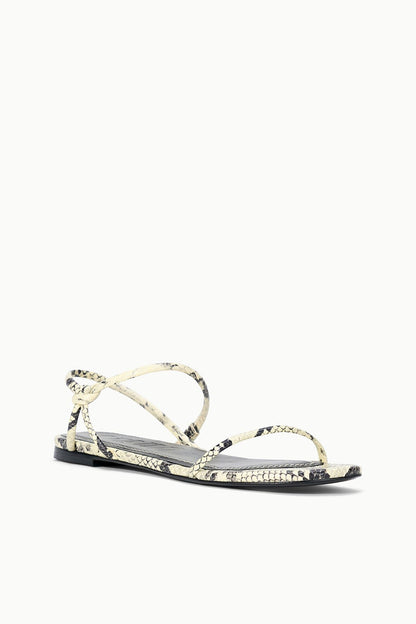 STAUD | Laurel Sandal White Snake