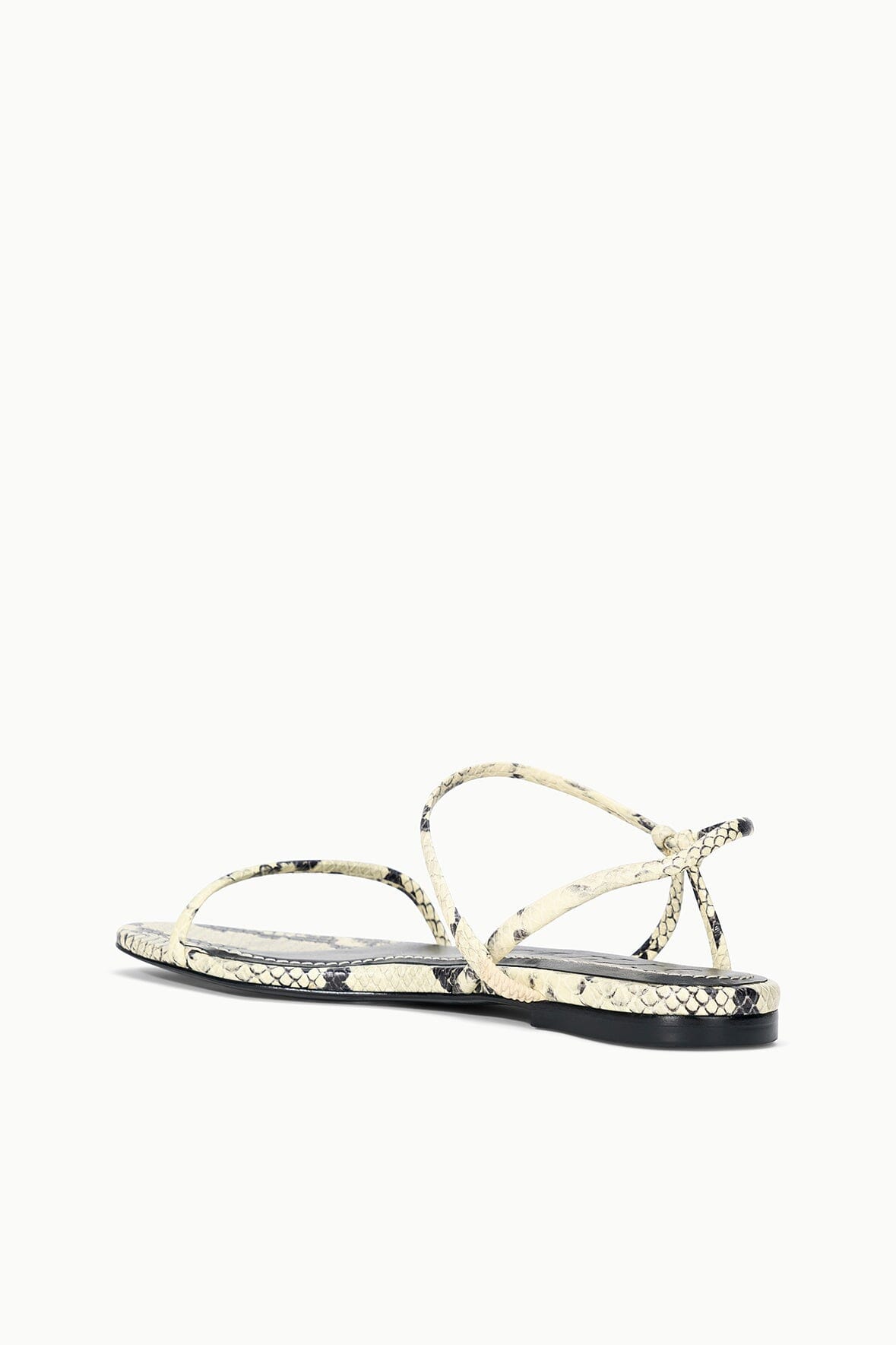 STAUD | Laurel Sandal White Snake