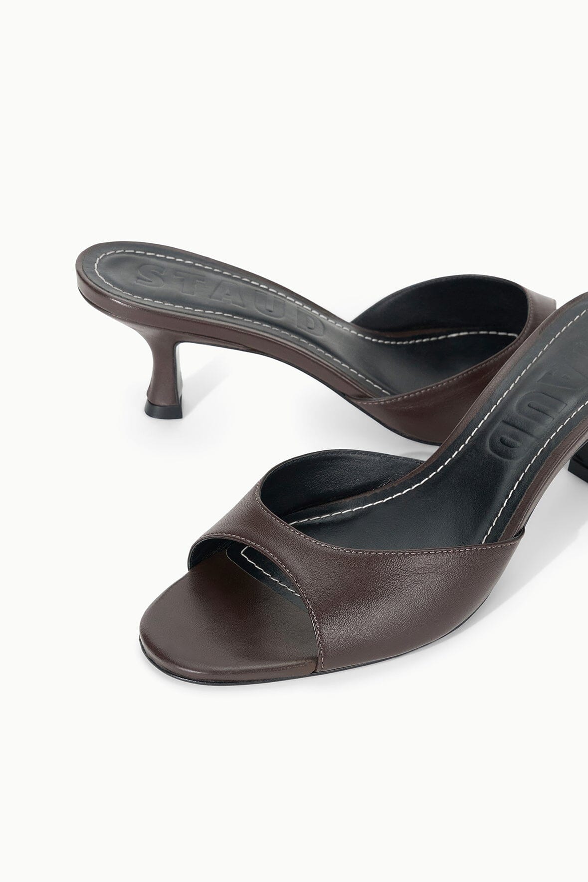 STAUD | Brigitte Leather Mule Espresso