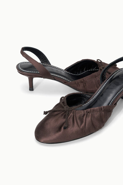 STAUD | Alba Ballet Slingback Espresso