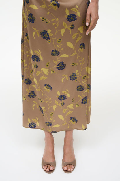 STAUD | Brigitte Satin Mule Truffle