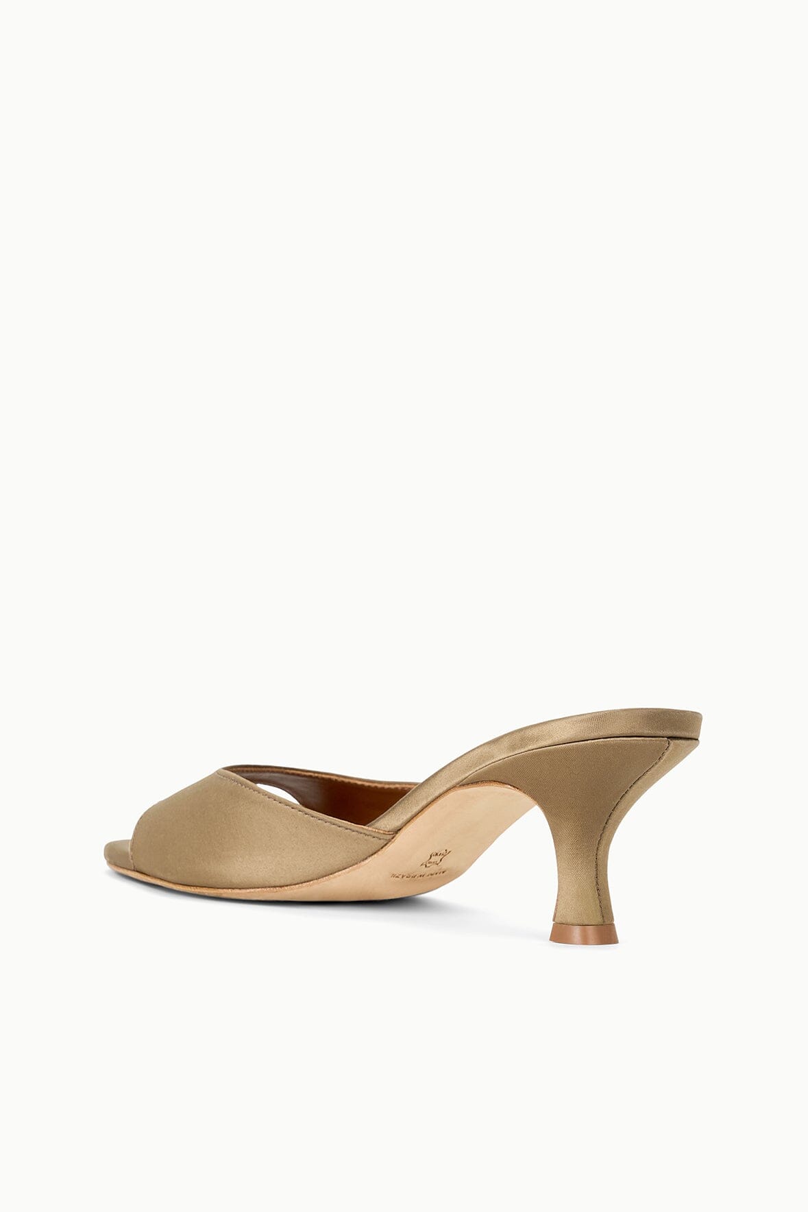 STAUD | Brigitte Satin Mule Truffle