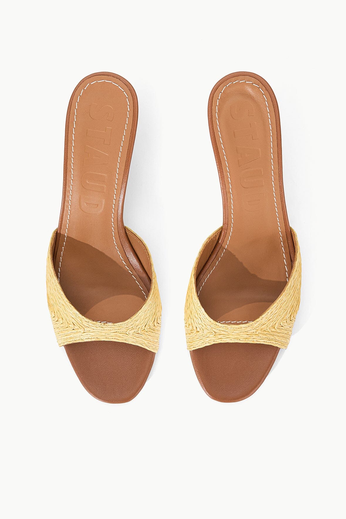 STAUD | Brigitte Mule Natural Raffia