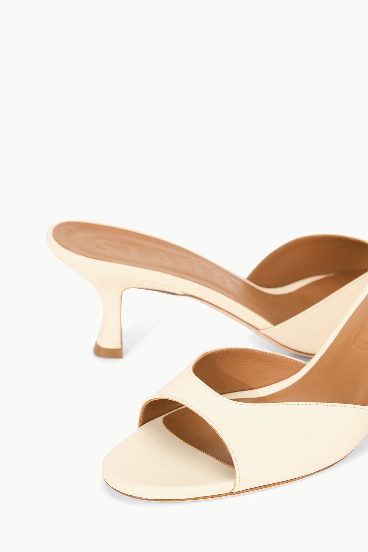 STAUD | Brigitte Leather Mule Cream