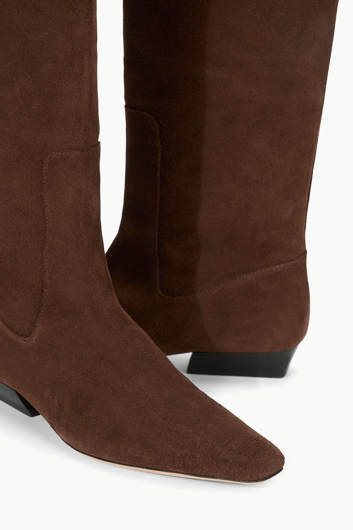 STAUD | Wally Flat Boot Mahogany Suede