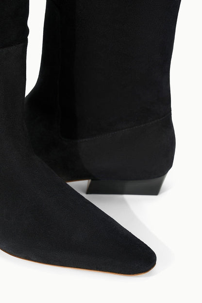STAUD | Wally Flat Boot Black Suede