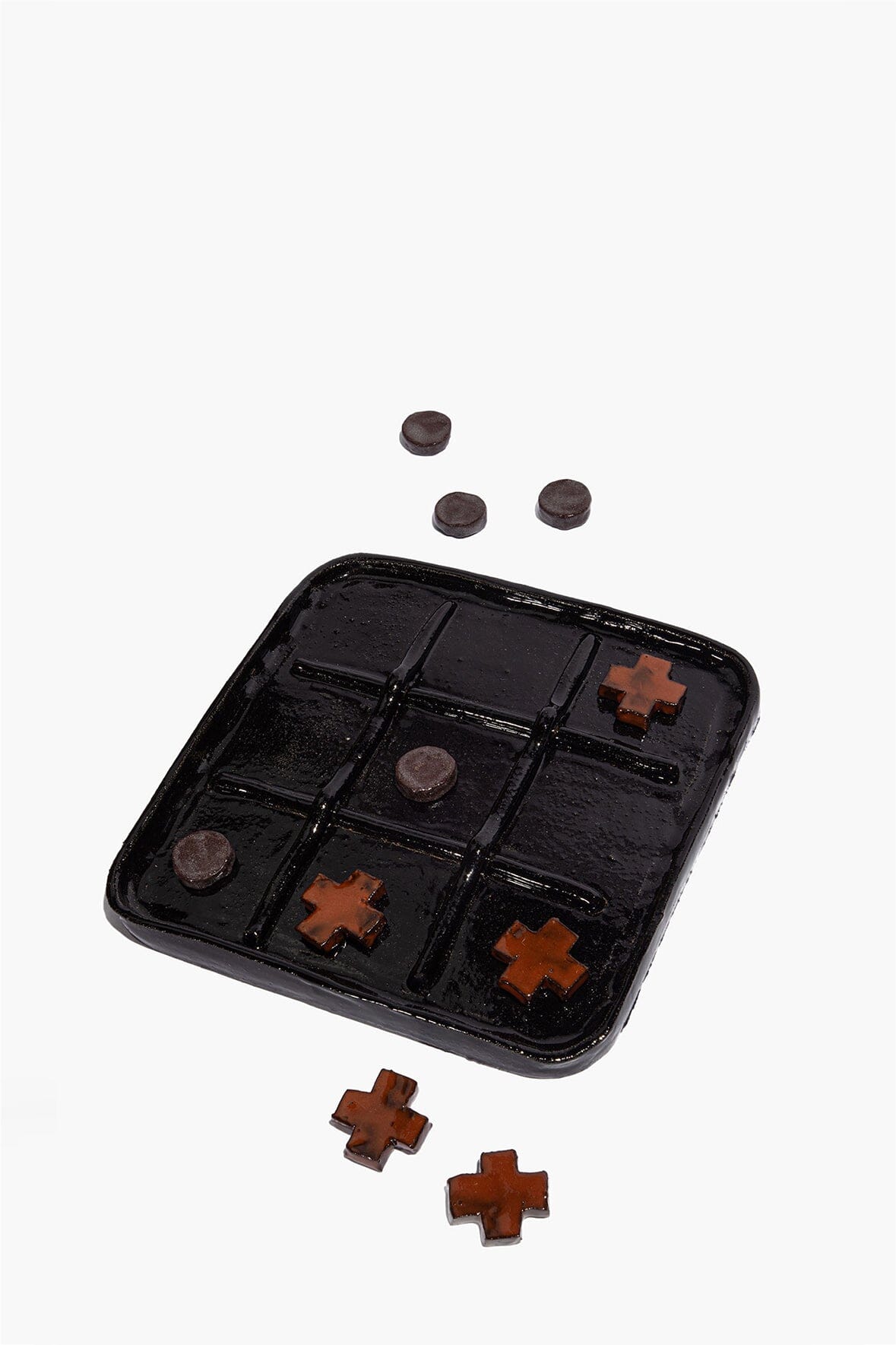 STAUD | Ceramic Tic Tac Toe Burnt Orange Glaze