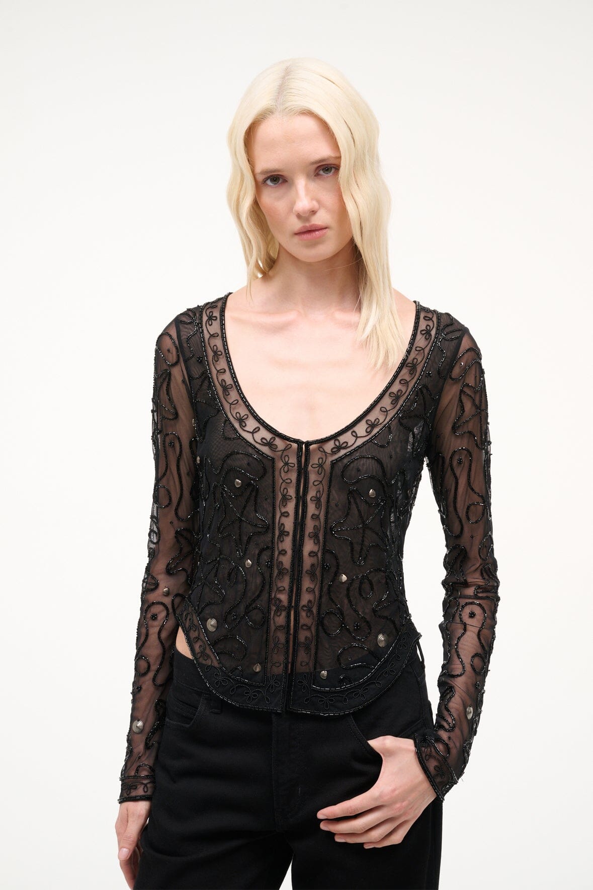STAUD | Mila Top Black Starfish