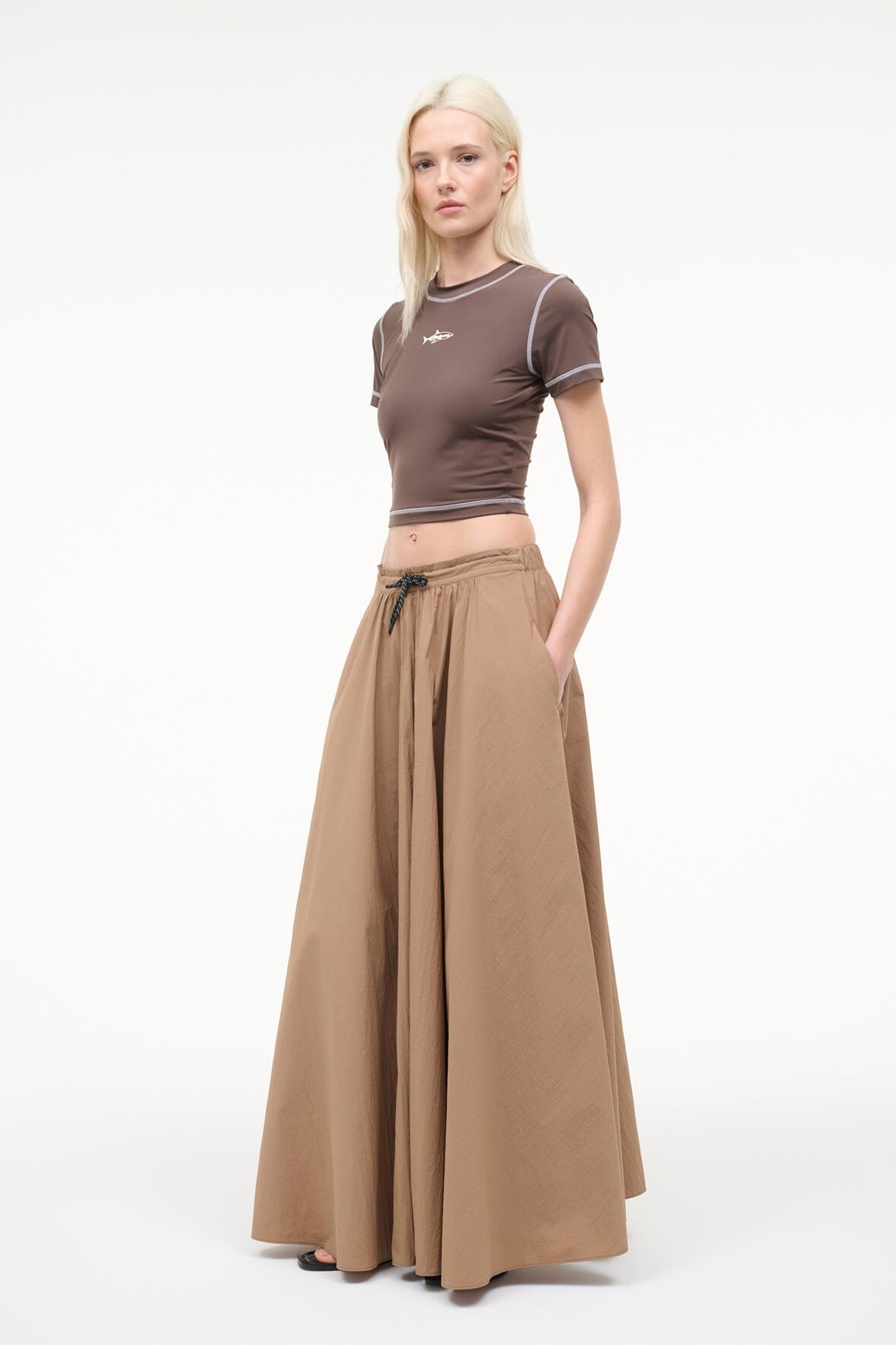 STAUD | Eden Maxi Skirt Desert