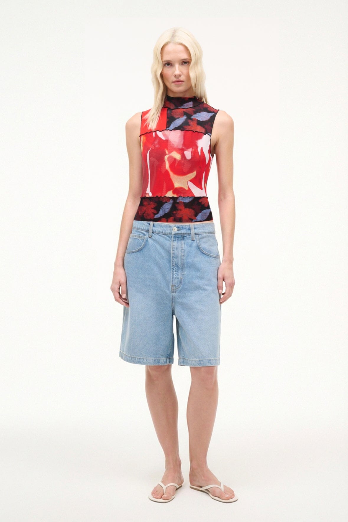 STAUD | Ruby Top Red Zone Multi