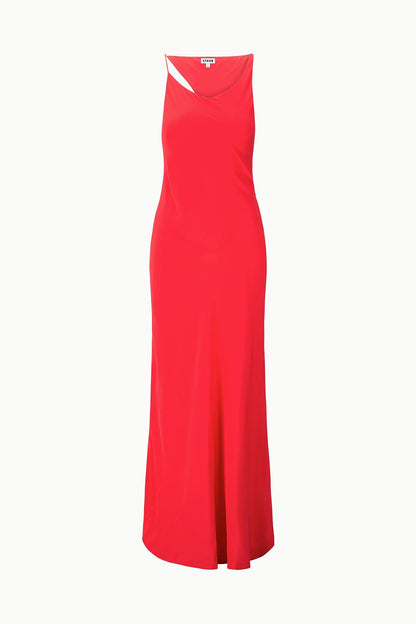 STAUD | Toluca Silk Dress Red Rose
