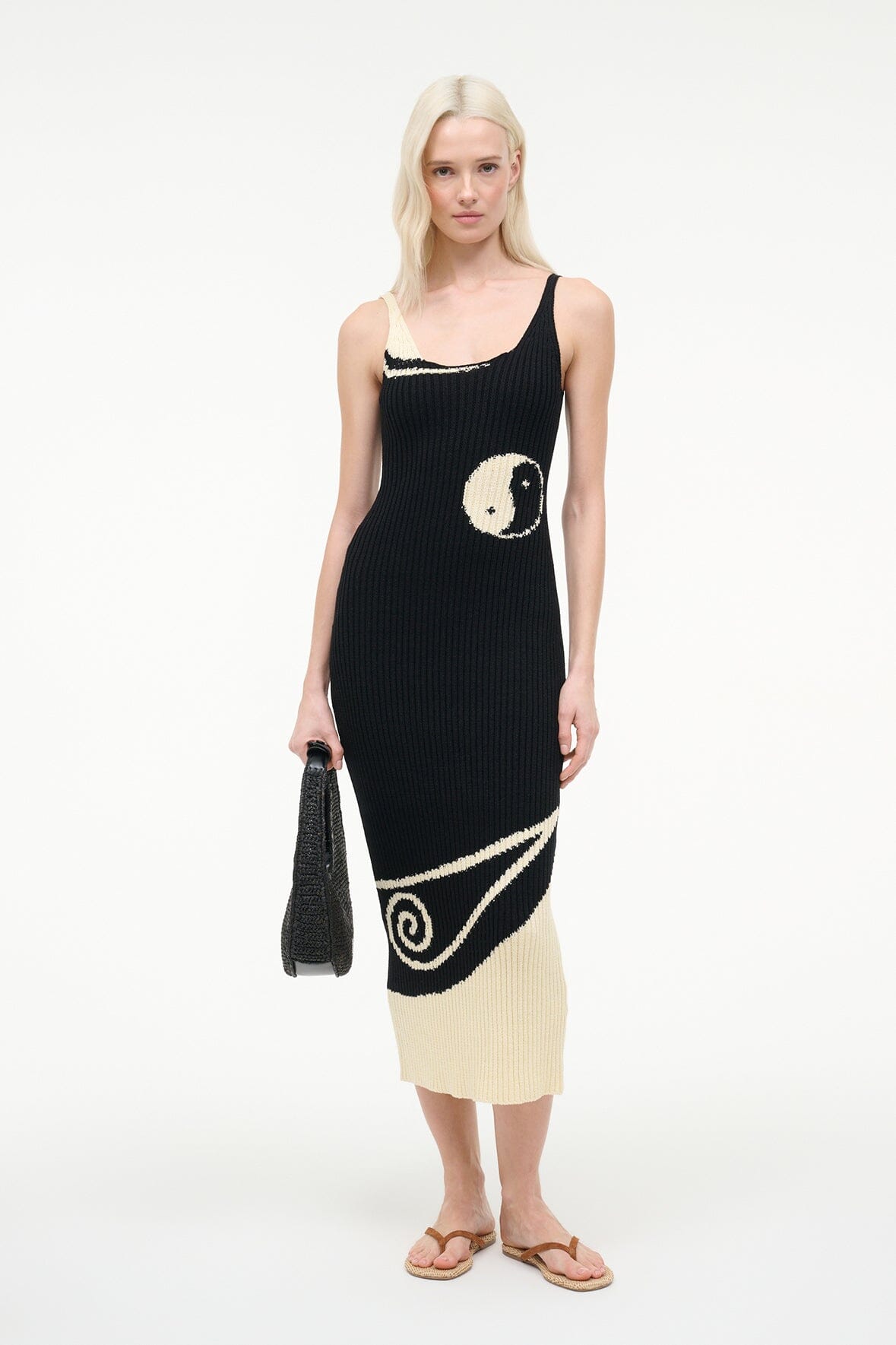 STAUD | Leta Dress Black Ivory