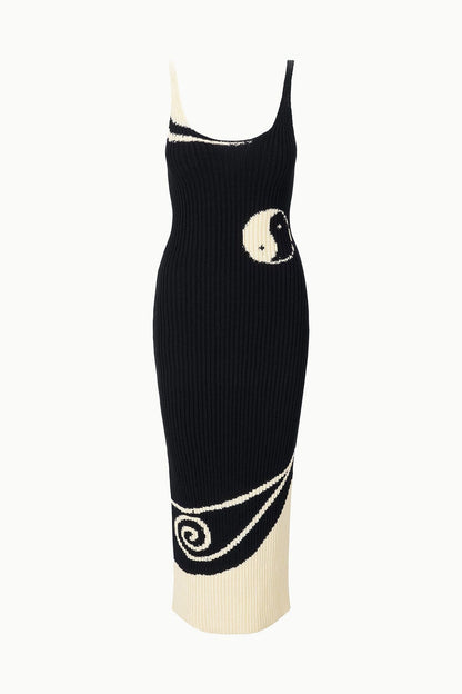 STAUD | Leta Dress Black Ivory