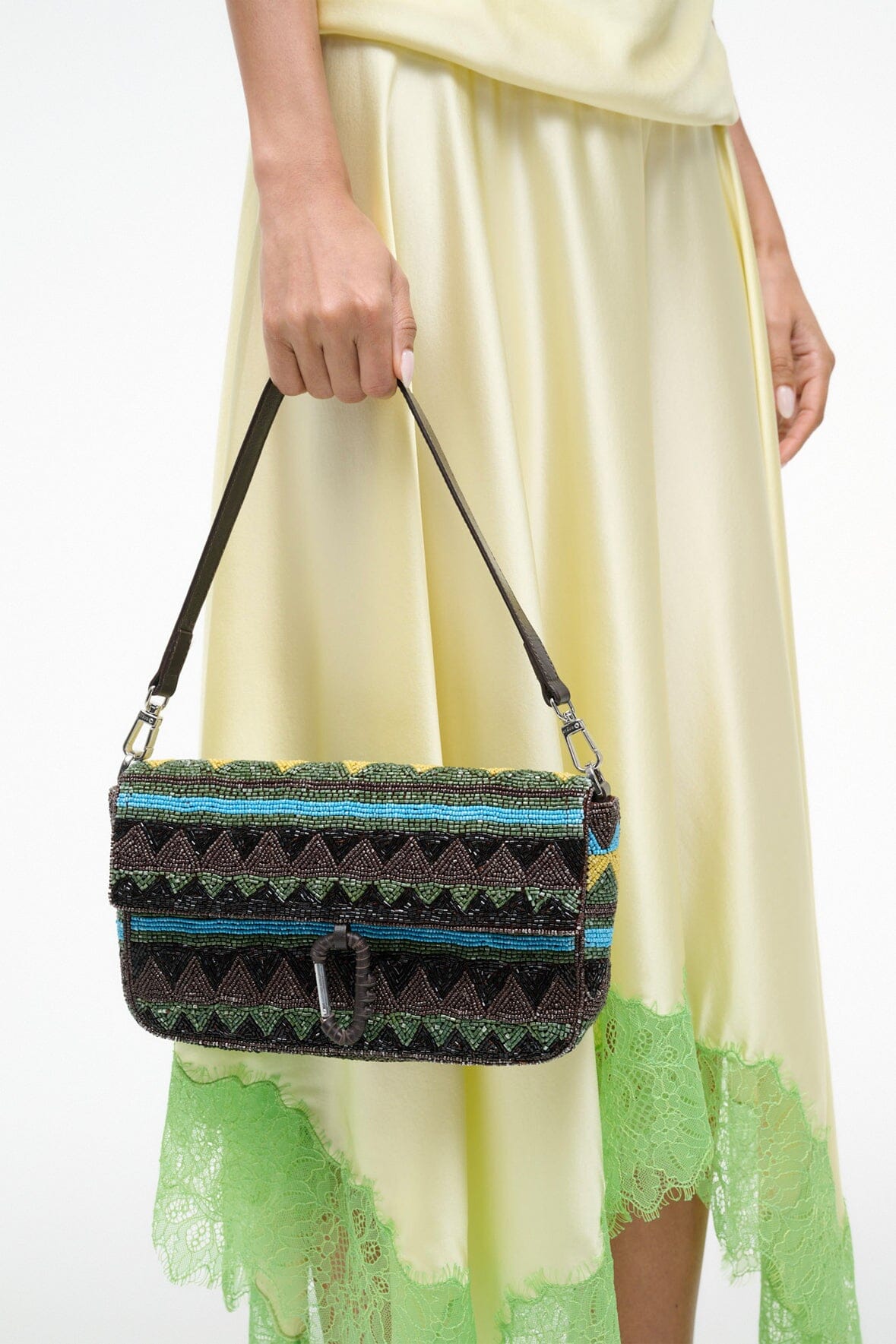 STAUD | Timmy Convertible Shoulder Bag Happy Sack Beading