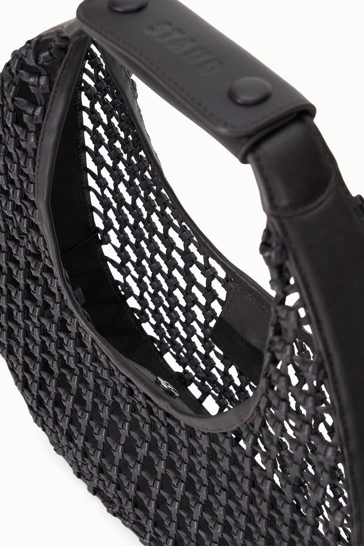 STAUD | Moon Hand-Knotted Tote Bag Espresso