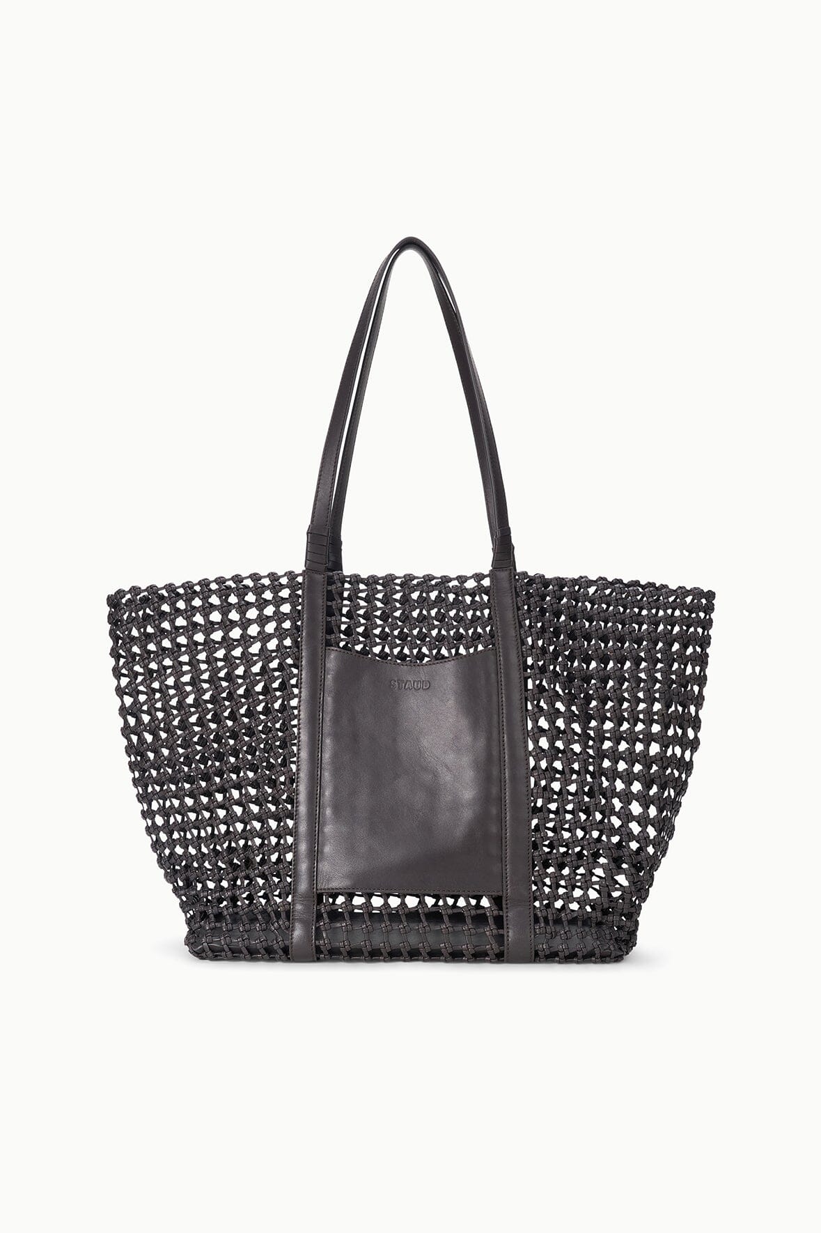 STAUD | Getaway Hand-Knotted Tote Bag Espresso