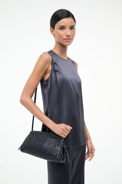 STAUD | Maude Convertible Clutch Black Woven