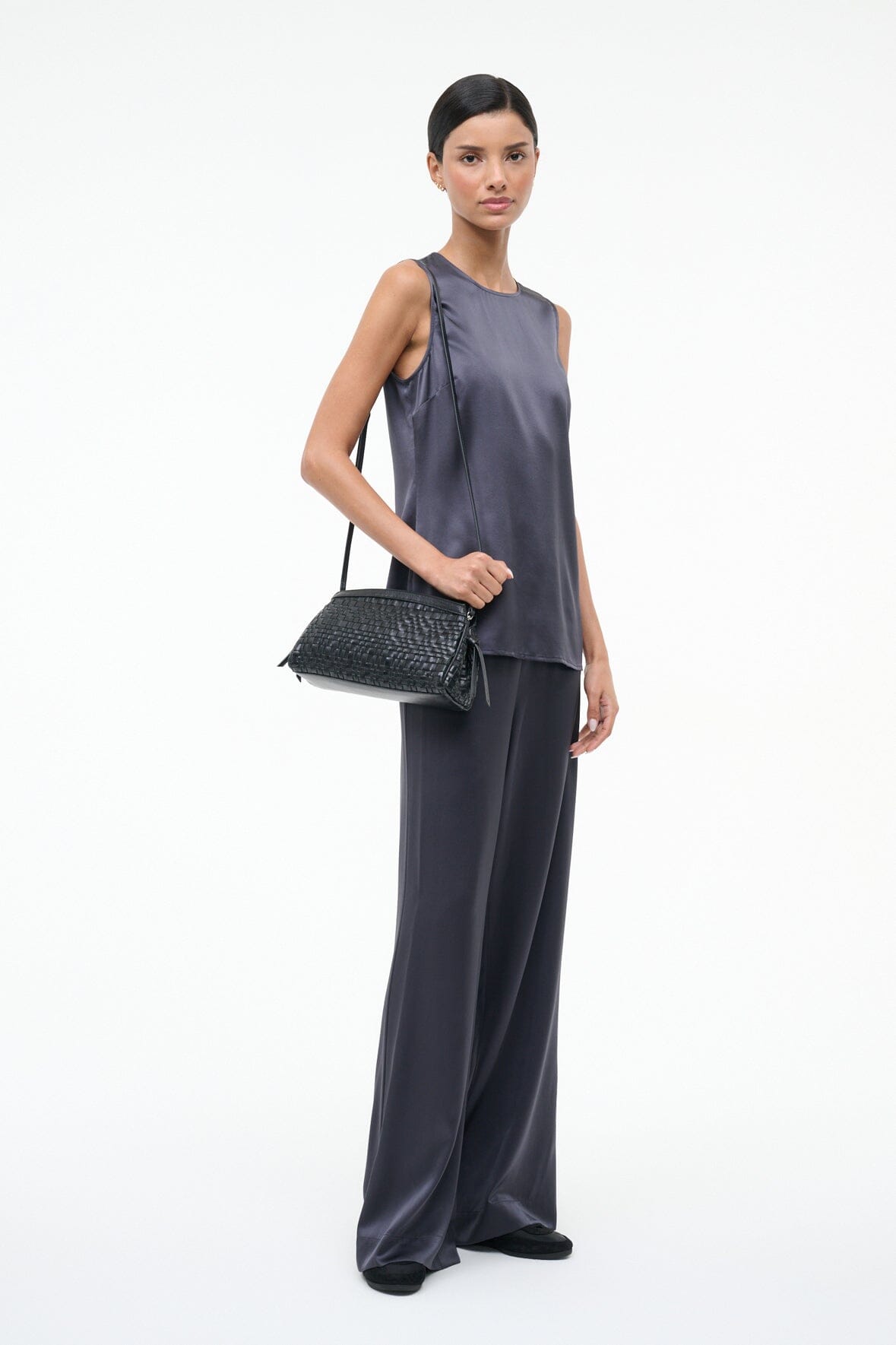 STAUD | Maude Convertible Clutch Black Woven