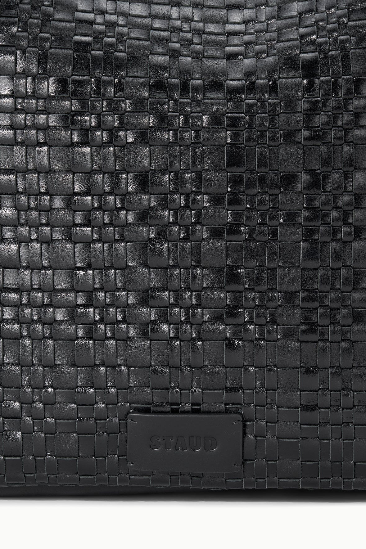 STAUD | Maya Hobo Bag Black Woven