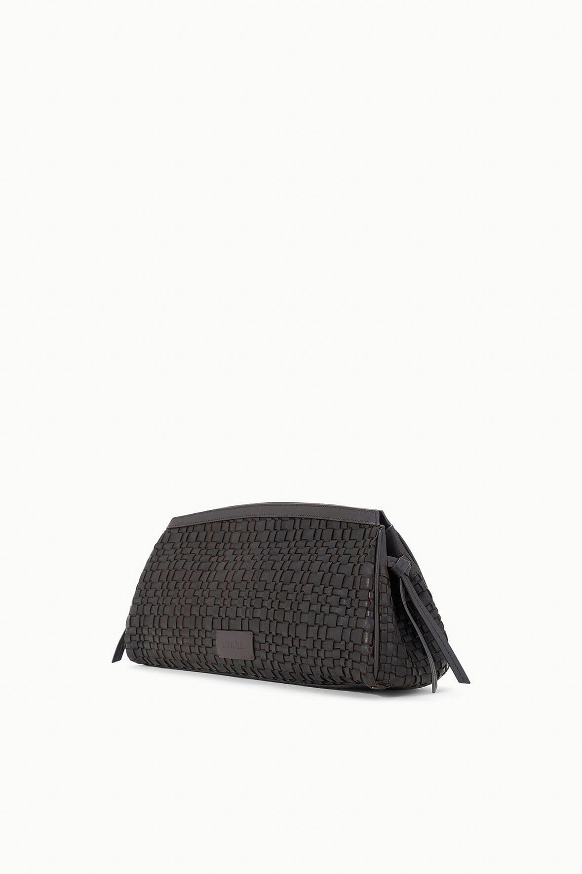 STAUD | Maude Soft Clutch Espresso Woven