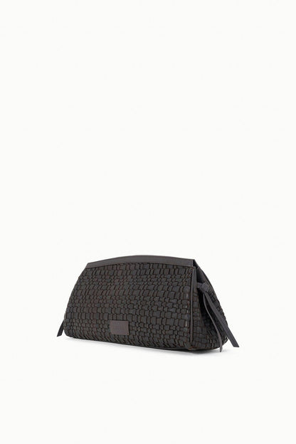 STAUD | Maude Soft Clutch Espresso Woven