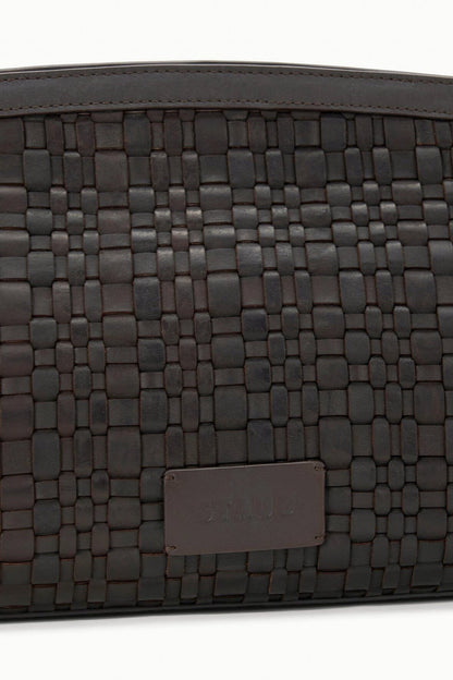 STAUD | Maude Soft Clutch Espresso Woven