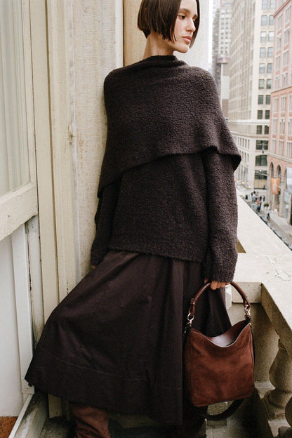 STAUD | Mel Shoulder Bag Mahogany