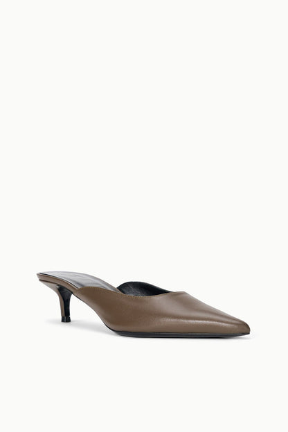 STAUD | Sebastian Kitten Heel Mule Truffle