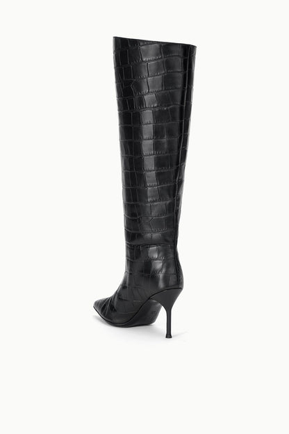 STAUD | Sebastian High Heel Boot Black Croco
