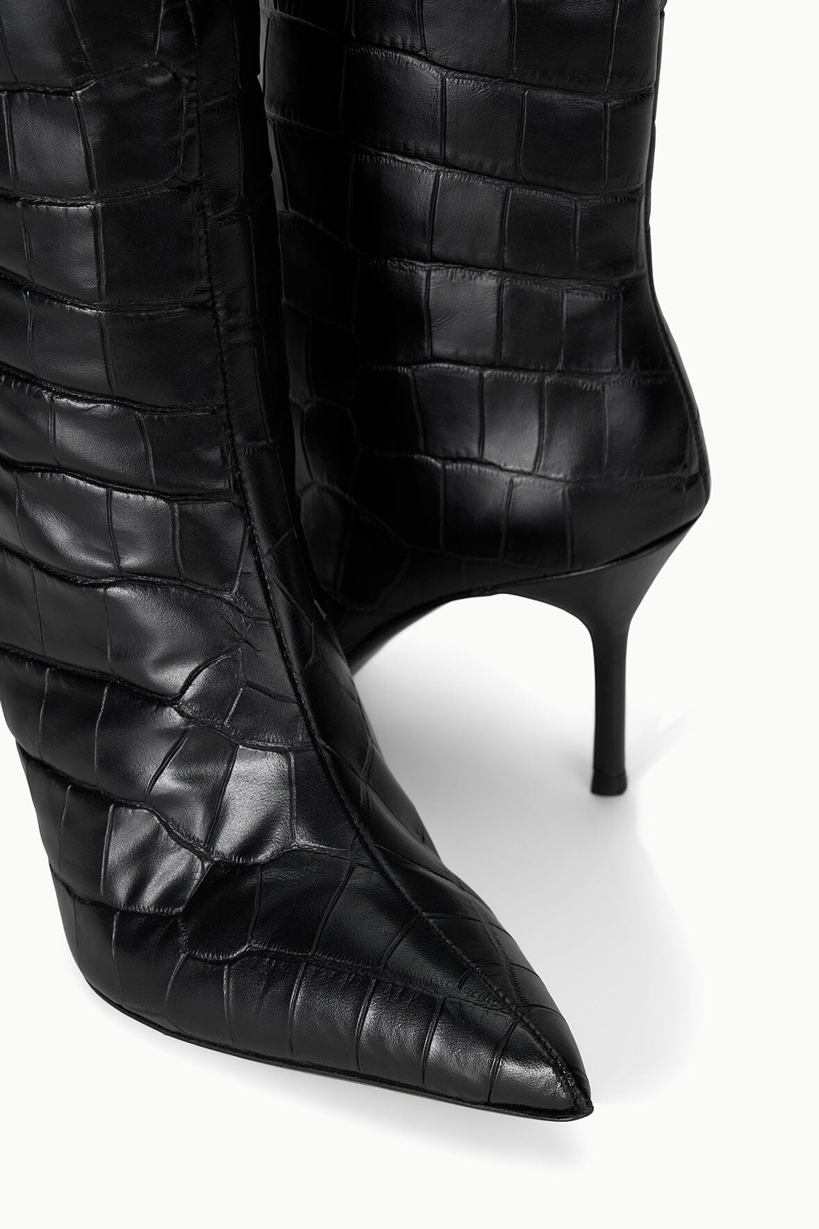 STAUD | Sebastian High Heel Boot Black Croco