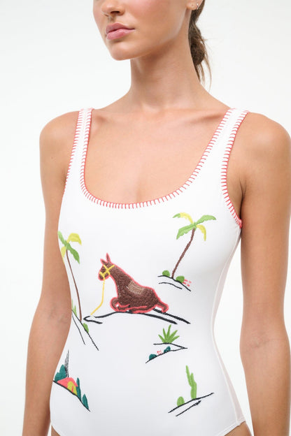 STAUD | Lea One Piece Riviera Ivory