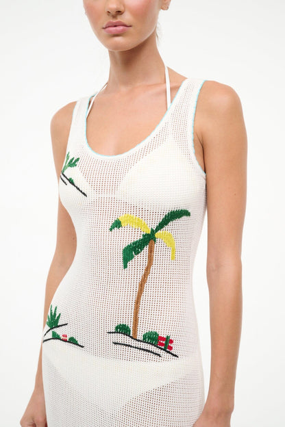 STAUD | Luma Dress Riviera Ivory