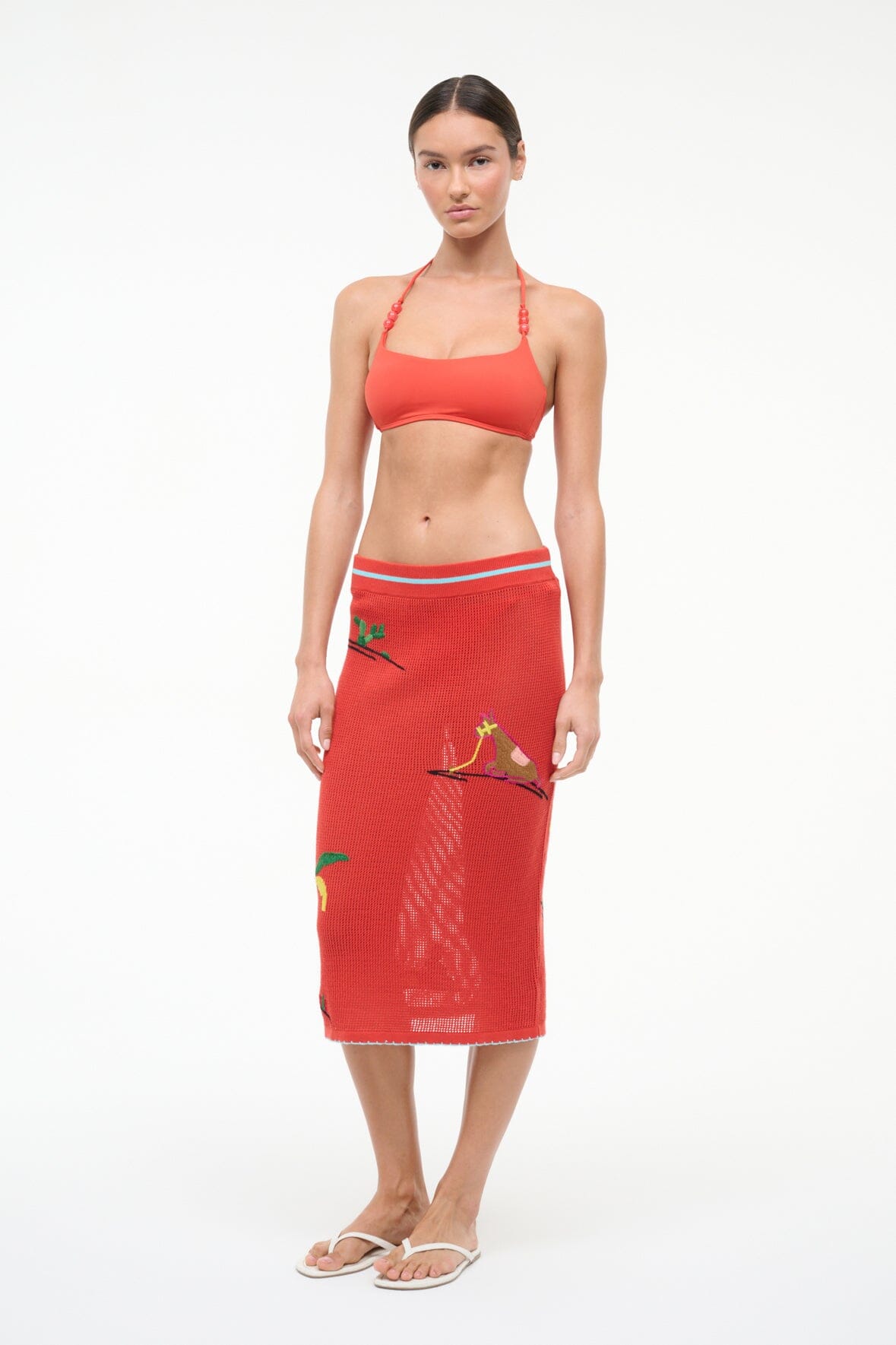 STAUD | Levante Skirt Riviera Flame