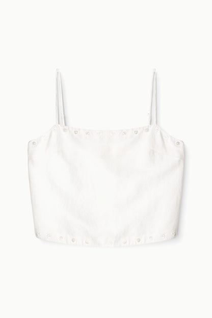 STAUD | Kirra Linen Tank Ivory