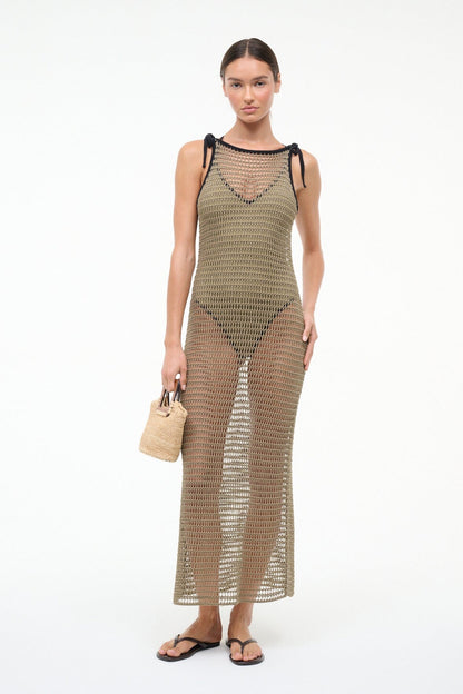 STAUD | Vinta Dress Thyme Black